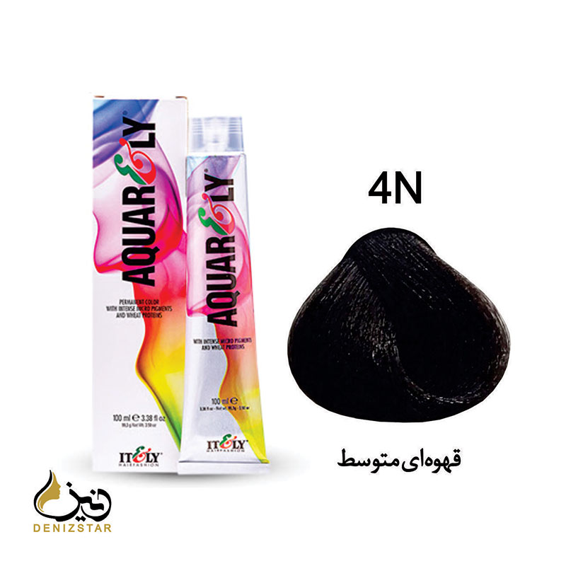 رنگ مو آکوارلی N4 (قهوه ای متوسط)