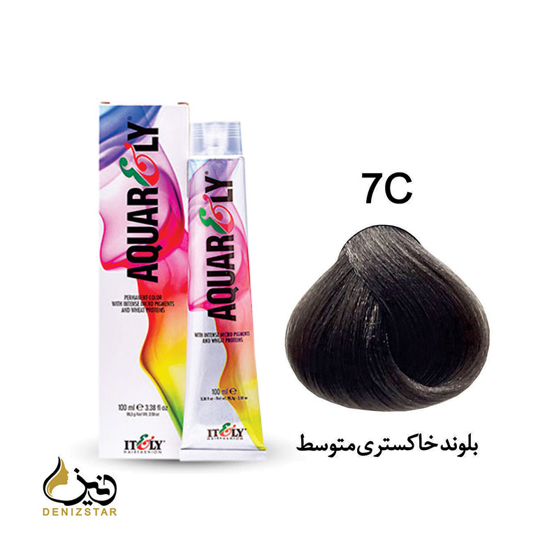 رنگ مو آکوارلی 7C (بلوند خاکستری متوسط)