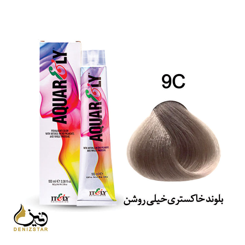 رنگ مو آکوارلی 9C (بلوند خاکستری خیلی روشن)