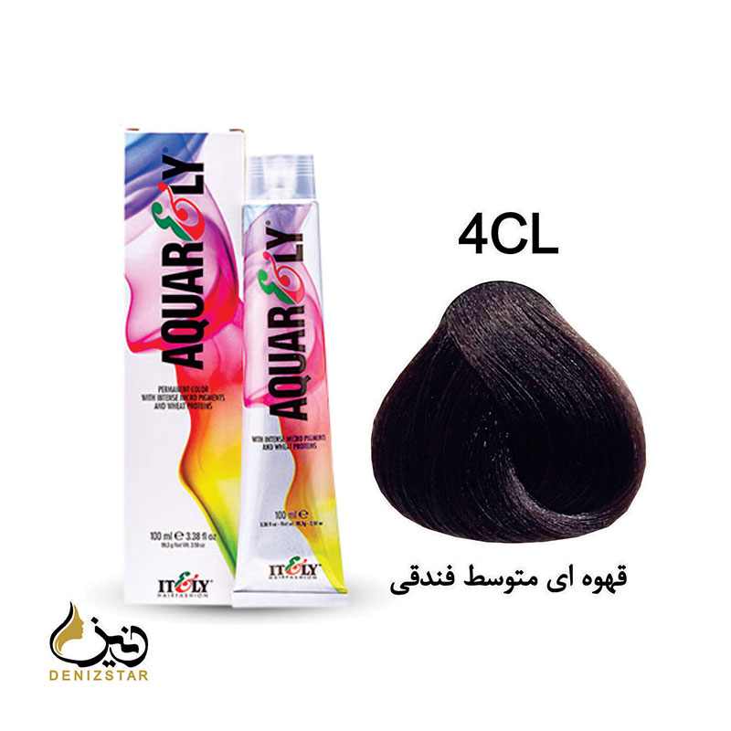 رنگ مو آکوارلی 4CL (قهوه ای متوسط فندقی)