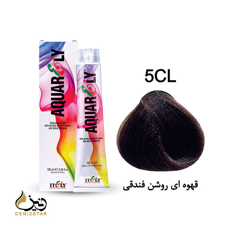 رنگ مو آکوارلی 5CL (قهوه ای روشن فندقی)