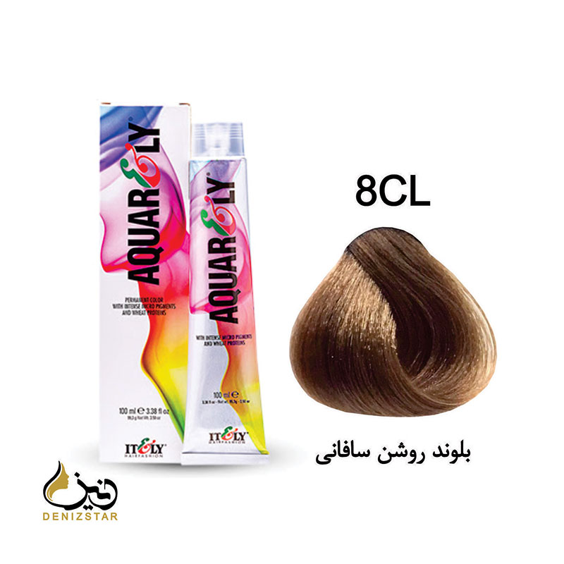 رنگ مو آکوارلی 8CL (بلوند روشن سافانی)