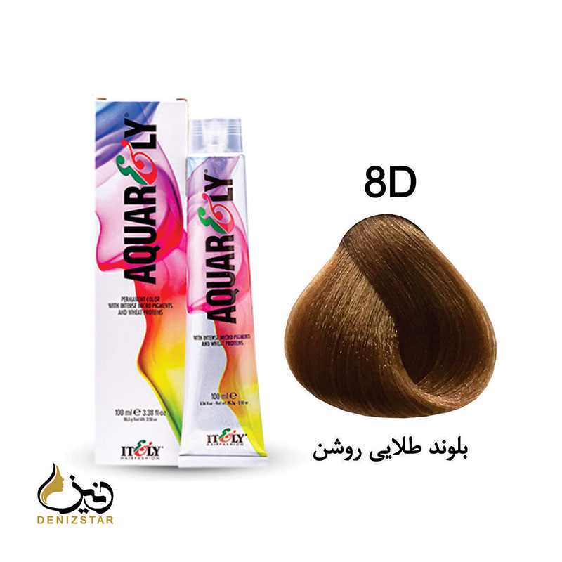 رنگ مو آکوارلی 8D (بلوند طلایی روشن)