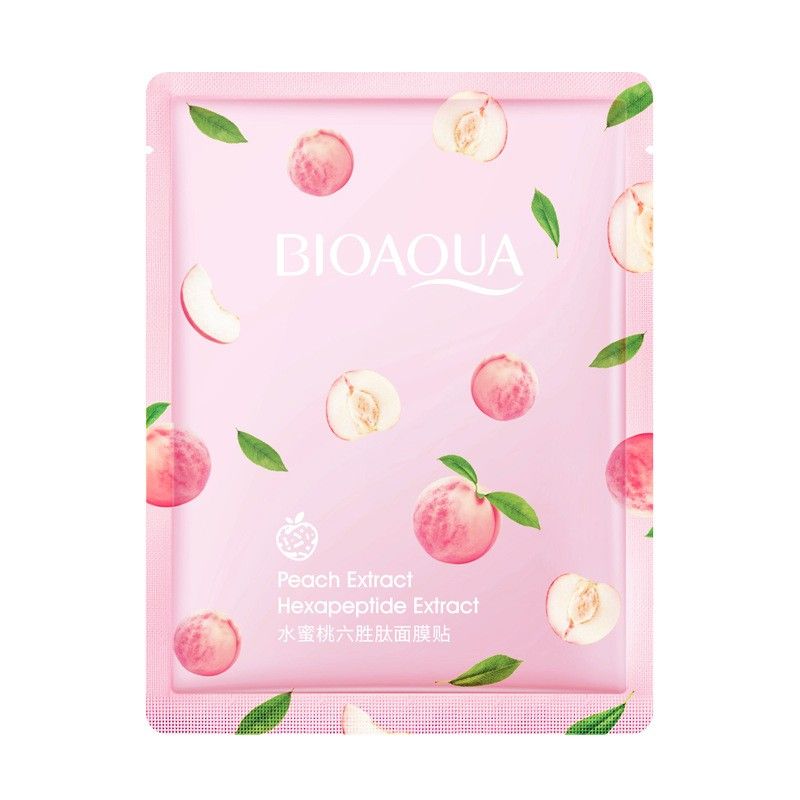 ماسک ورقه ای هلو بیوآکوا BIOAQUA